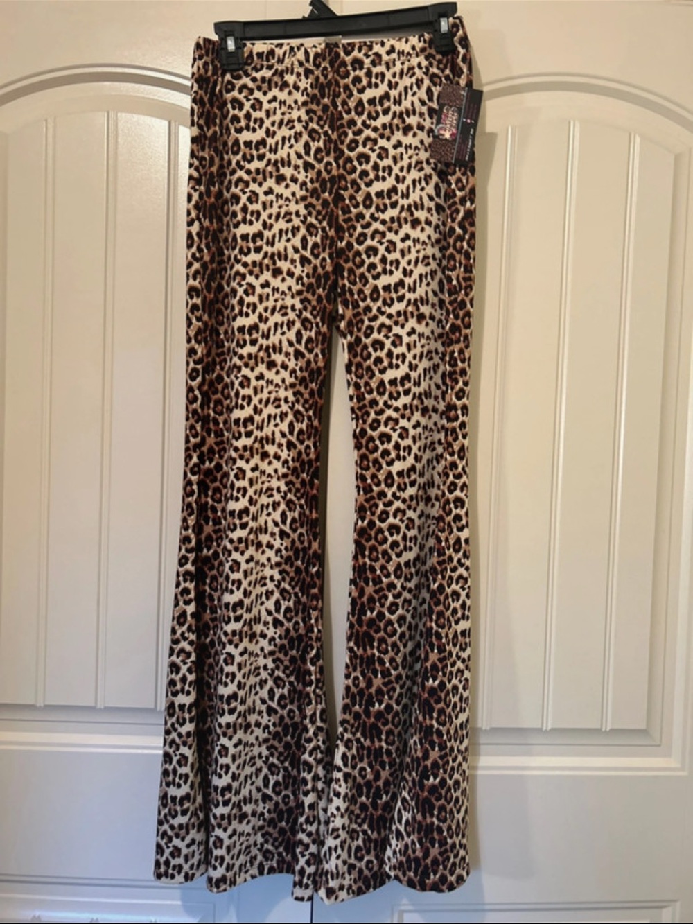 Leopard Print Wide-Leg Women's Pants - Brown